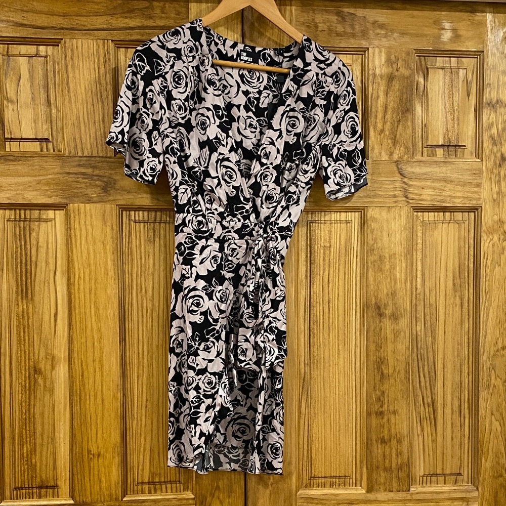 The Kooples Black and grey Floral Dress euro size 0